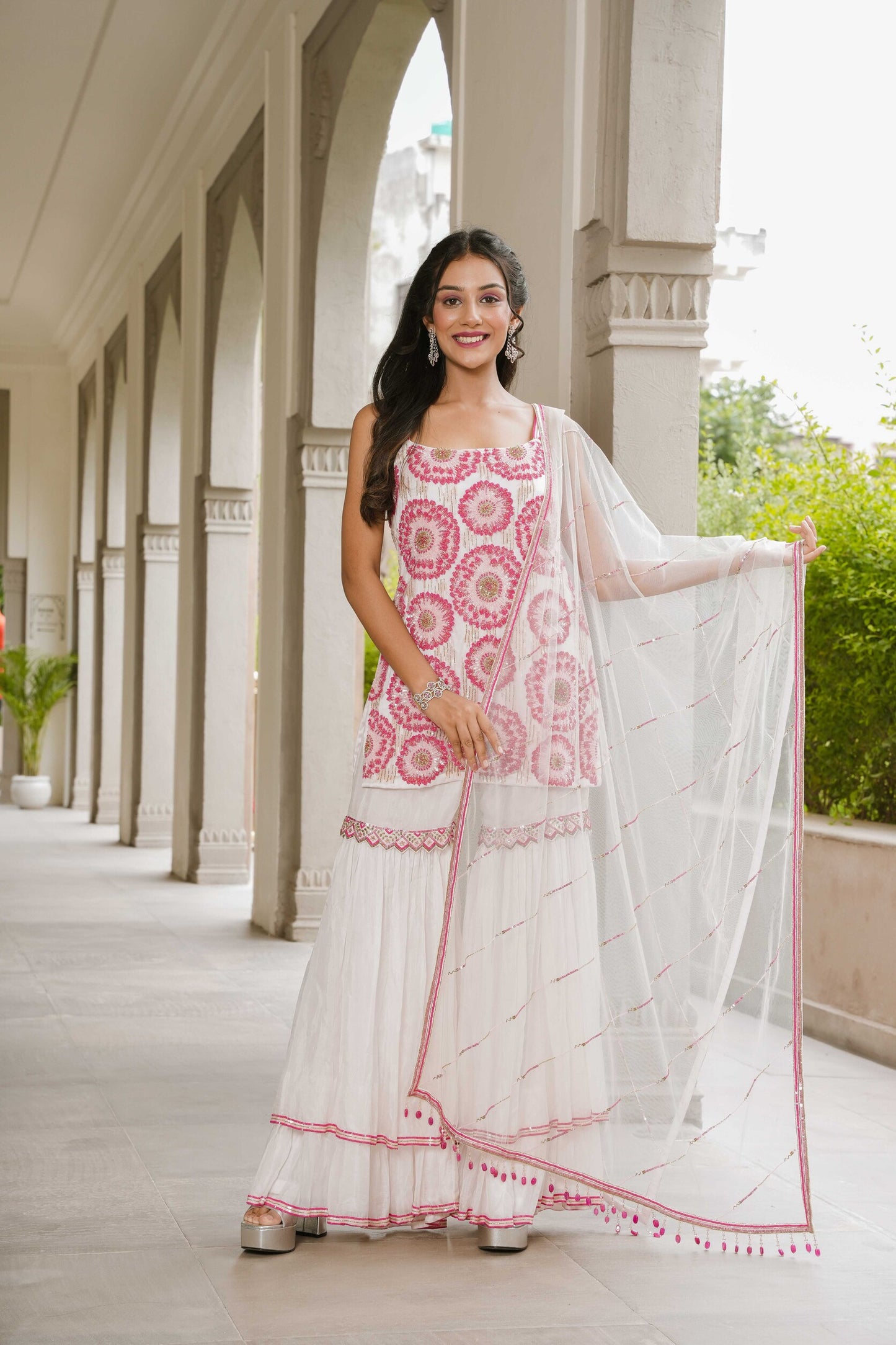 Coral Charm Sharara
