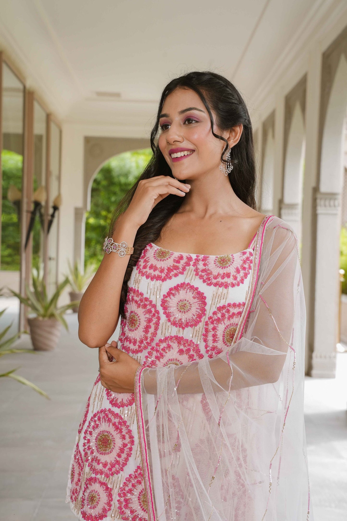 Coral Charm Sharara