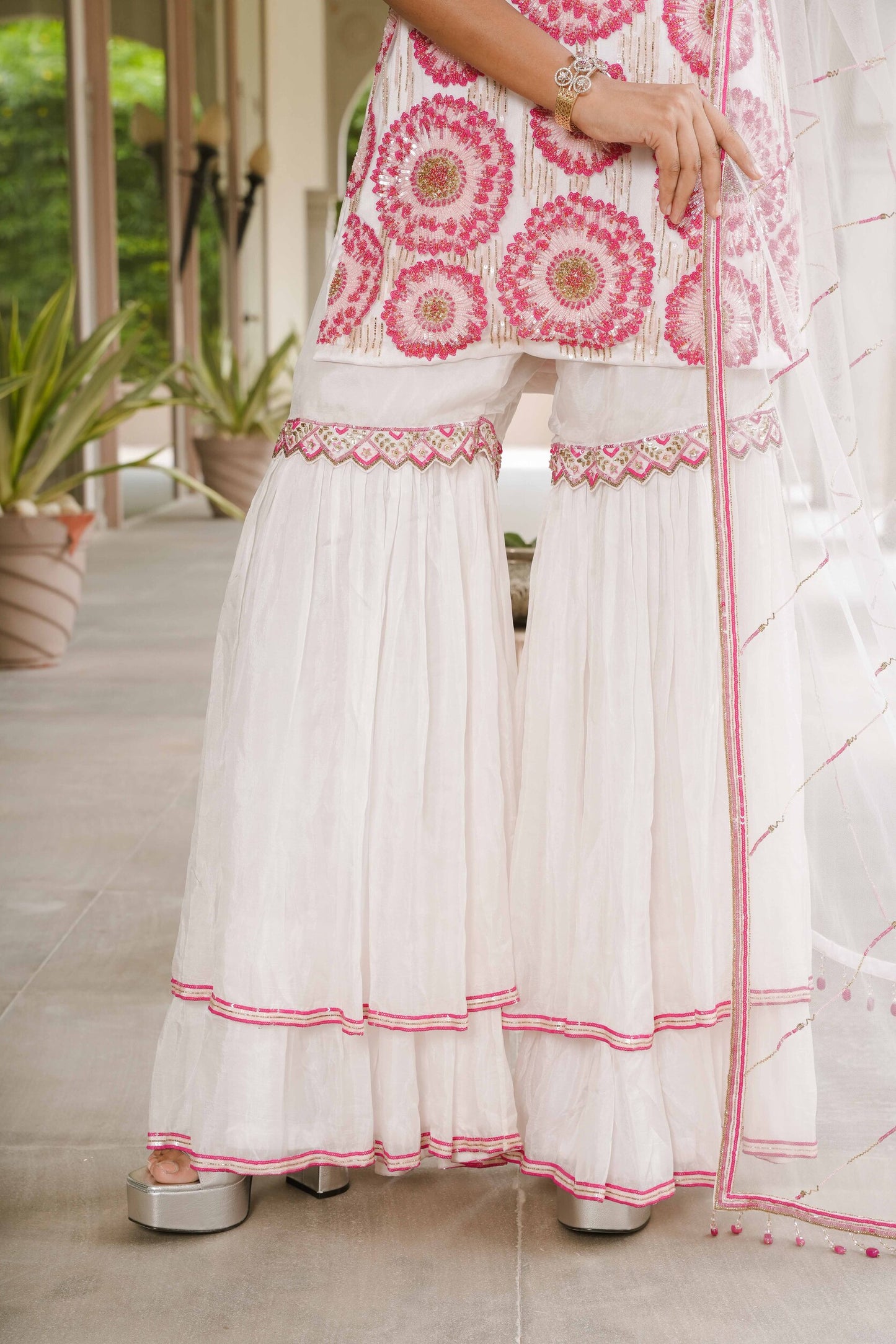 Coral Charm Sharara