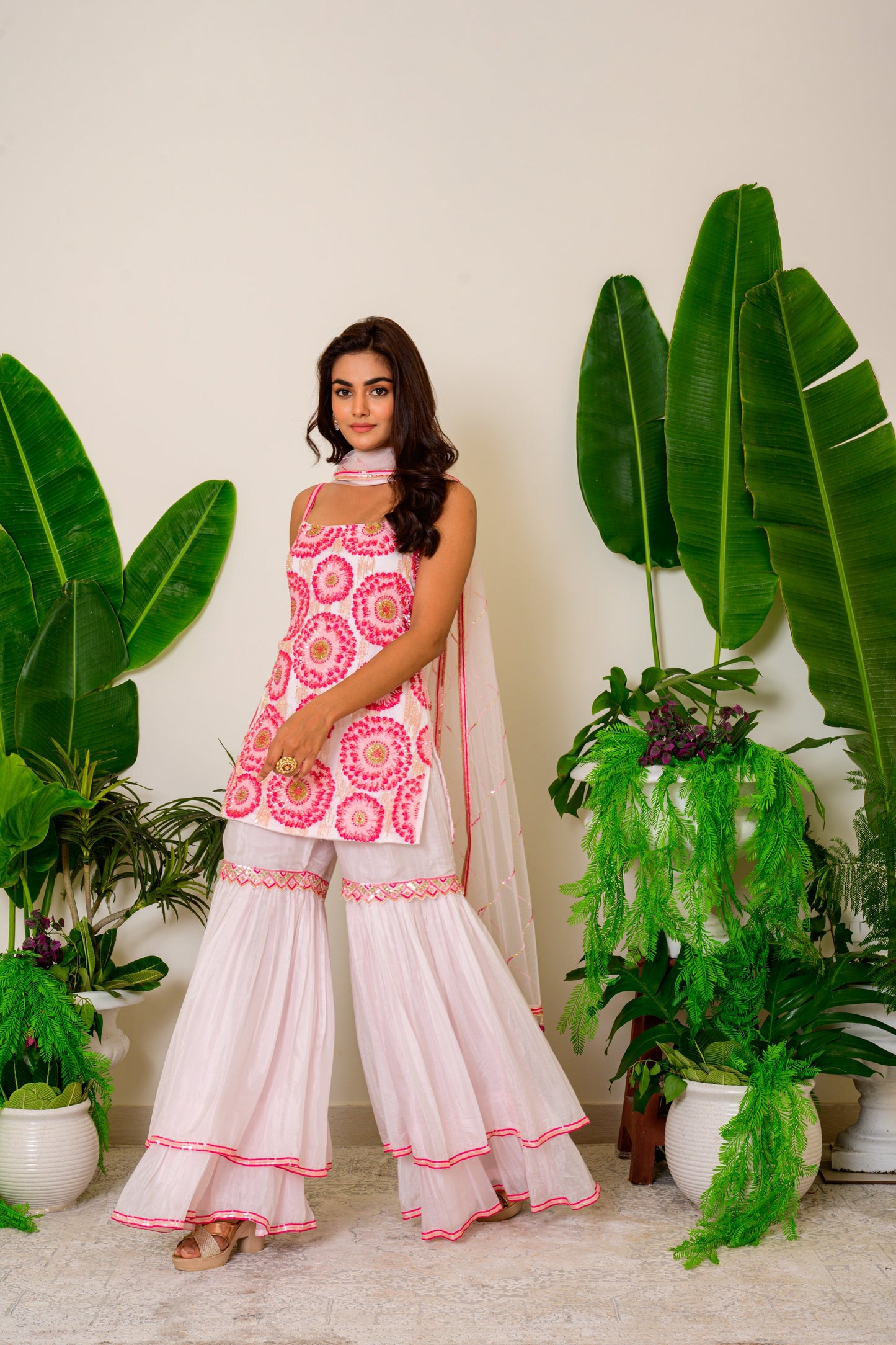 Coral Charm Sharara