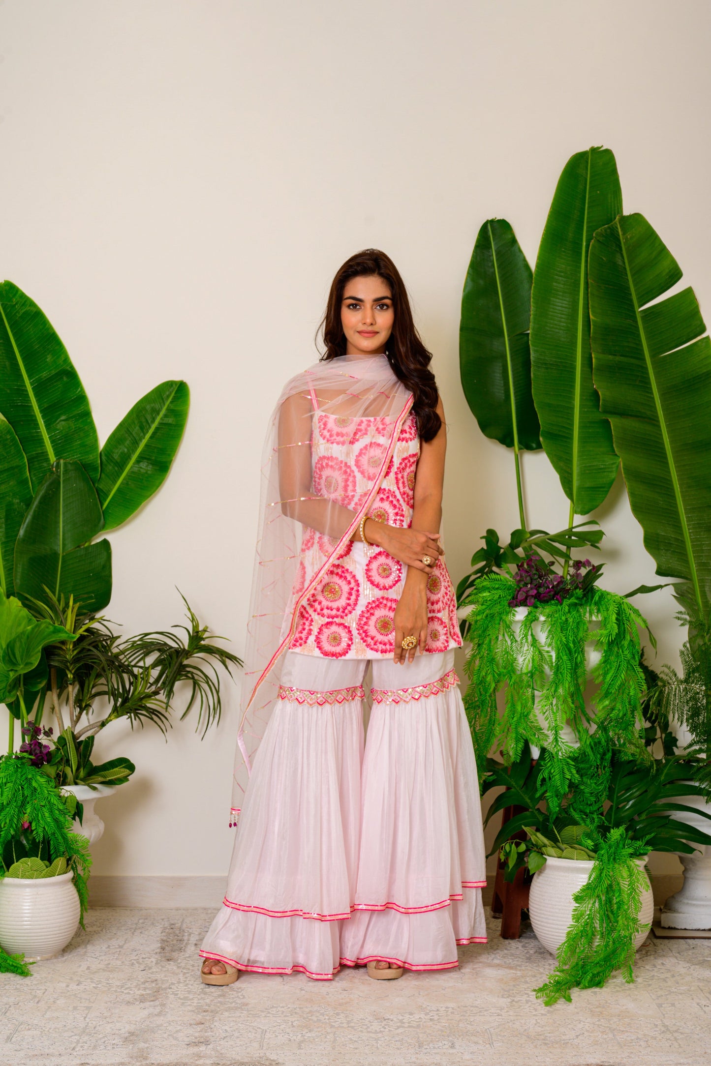 Coral Charm Sharara