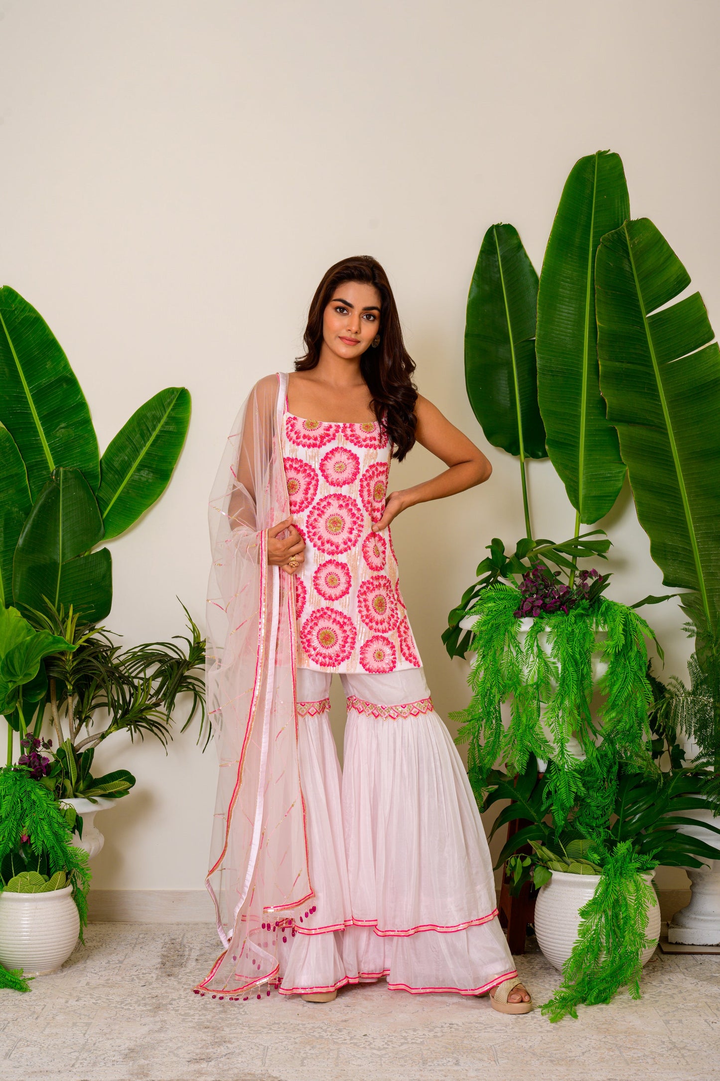 Coral Charm Sharara