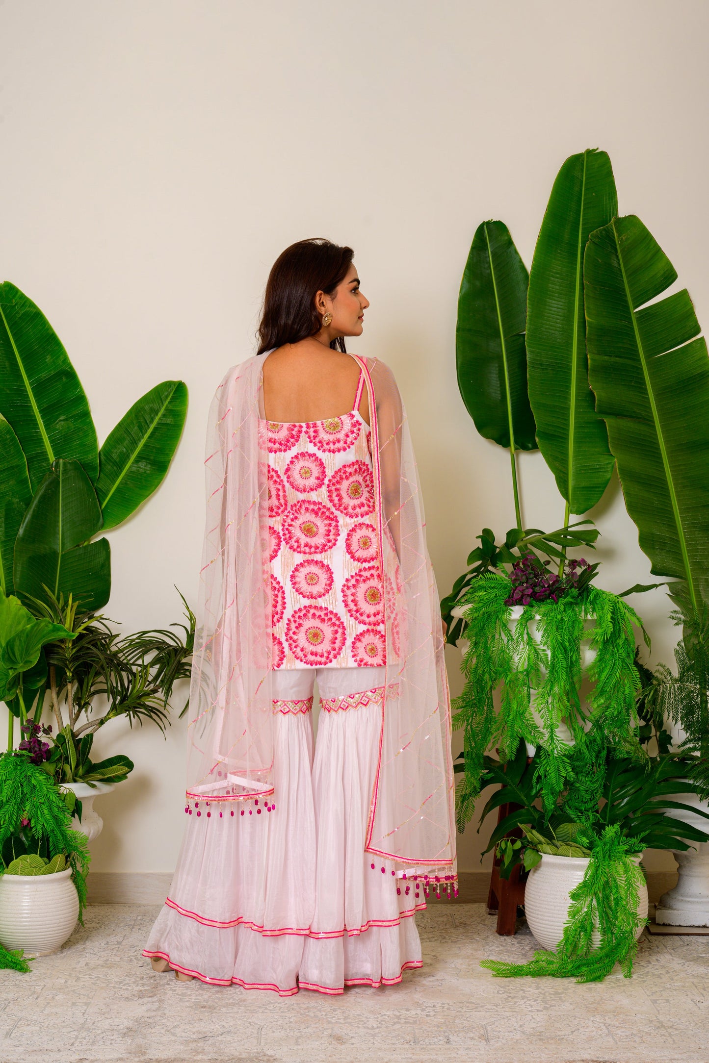 Coral Charm Sharara