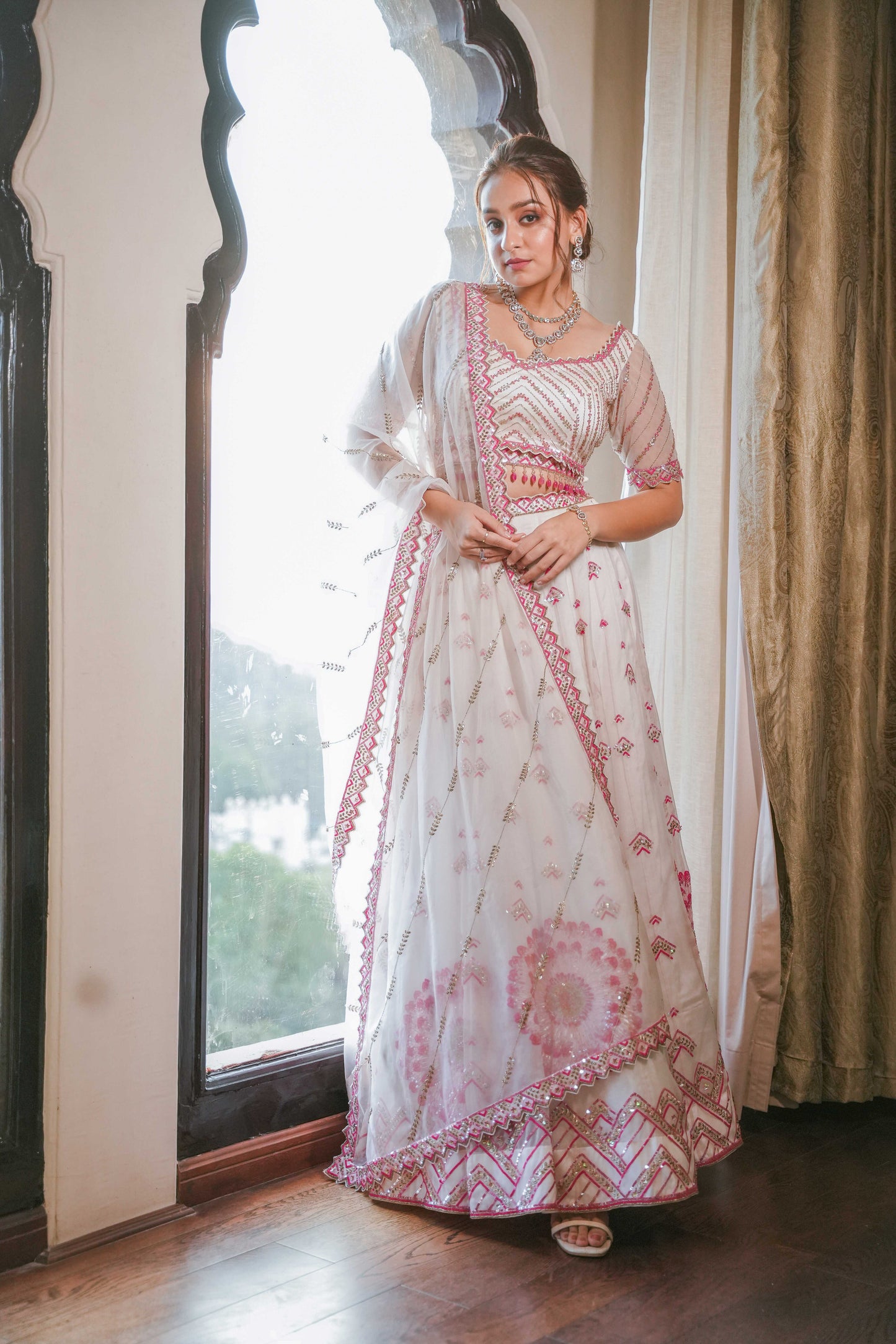 Pink Cameo Lehenga