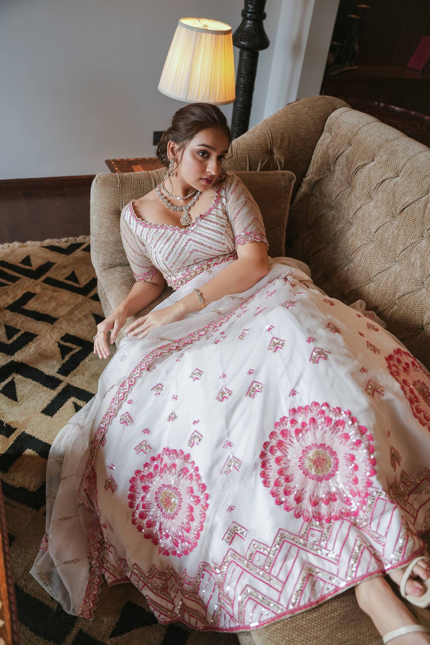Pink Cameo Lehenga