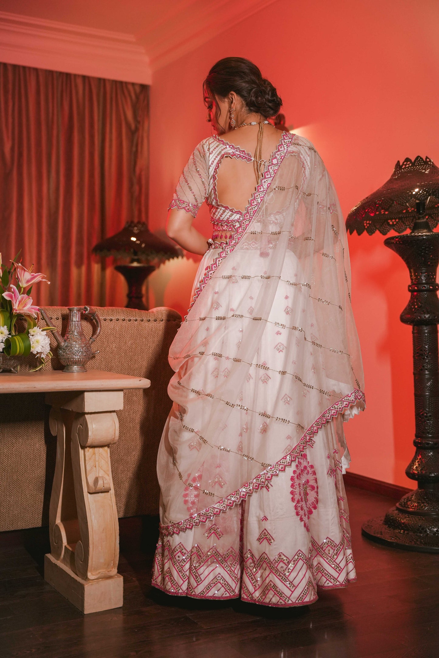 Pink Cameo Lehenga