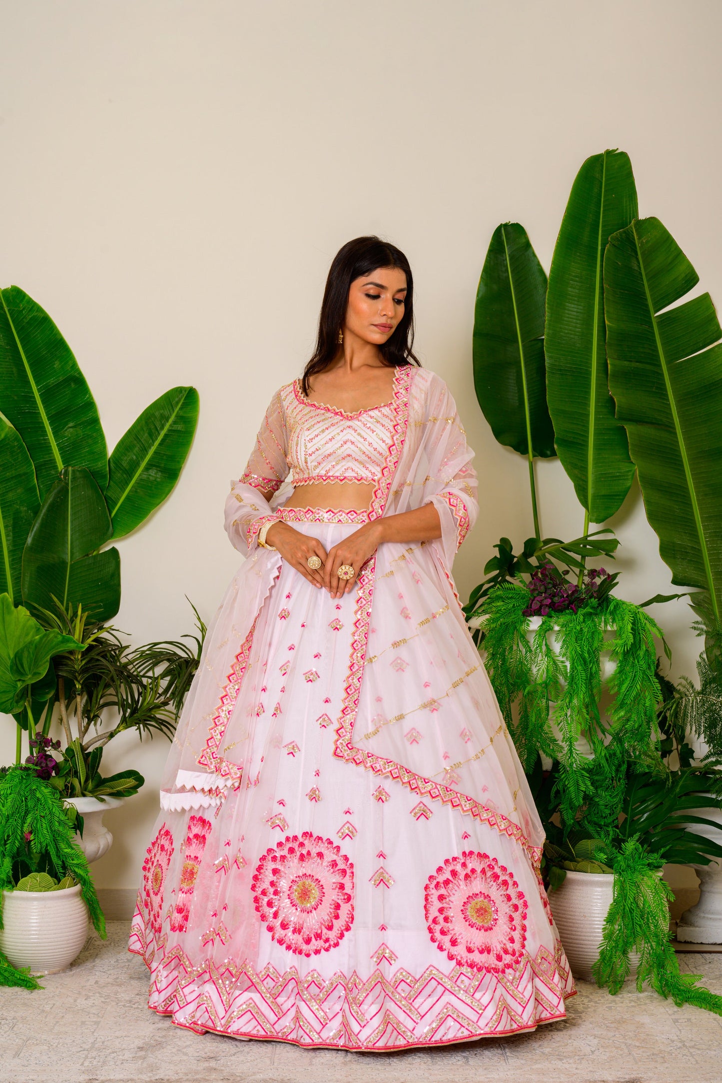 Pink Cameo Lehenga
