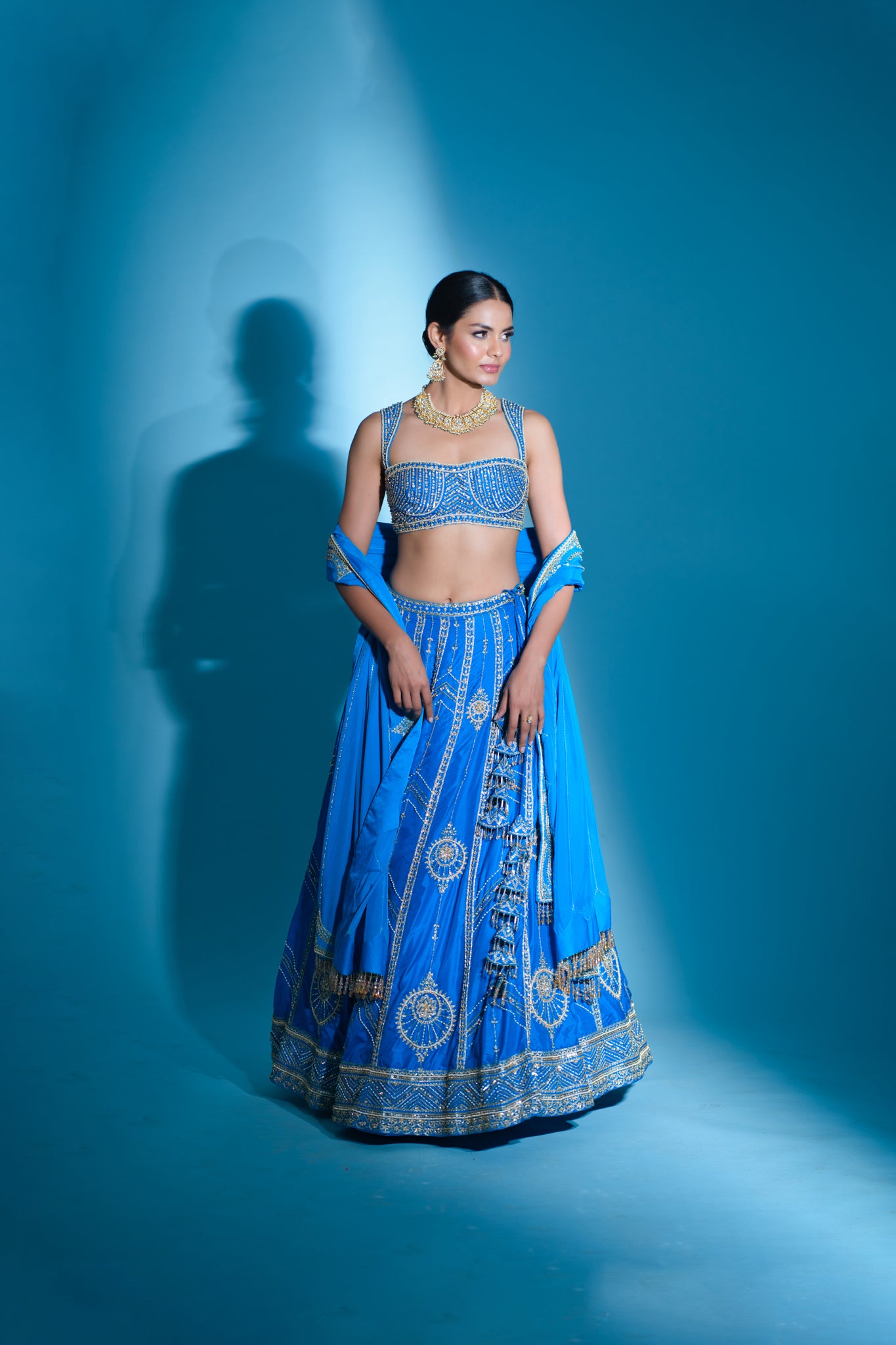 Seher- Sea Blue Lehnga Set