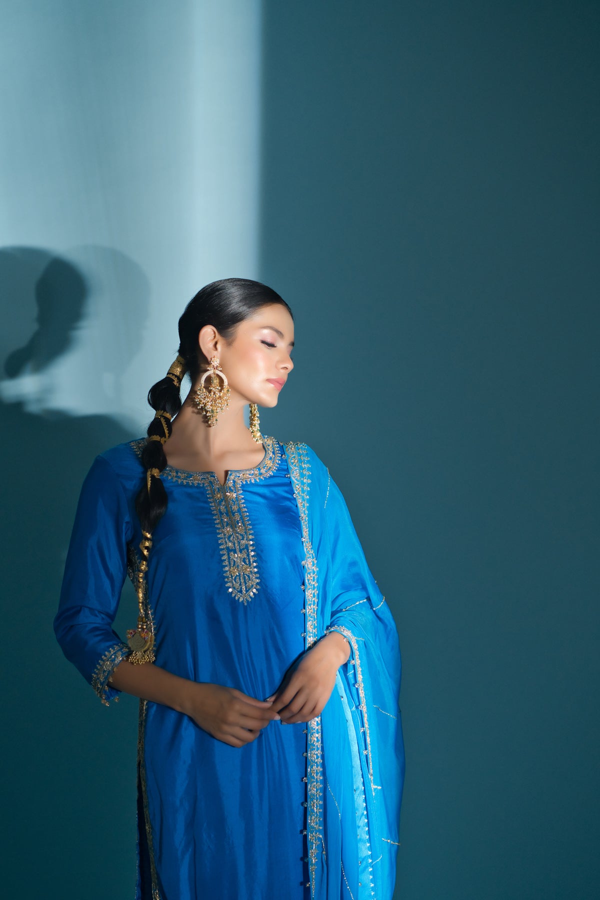 seher- Sea blue straight set