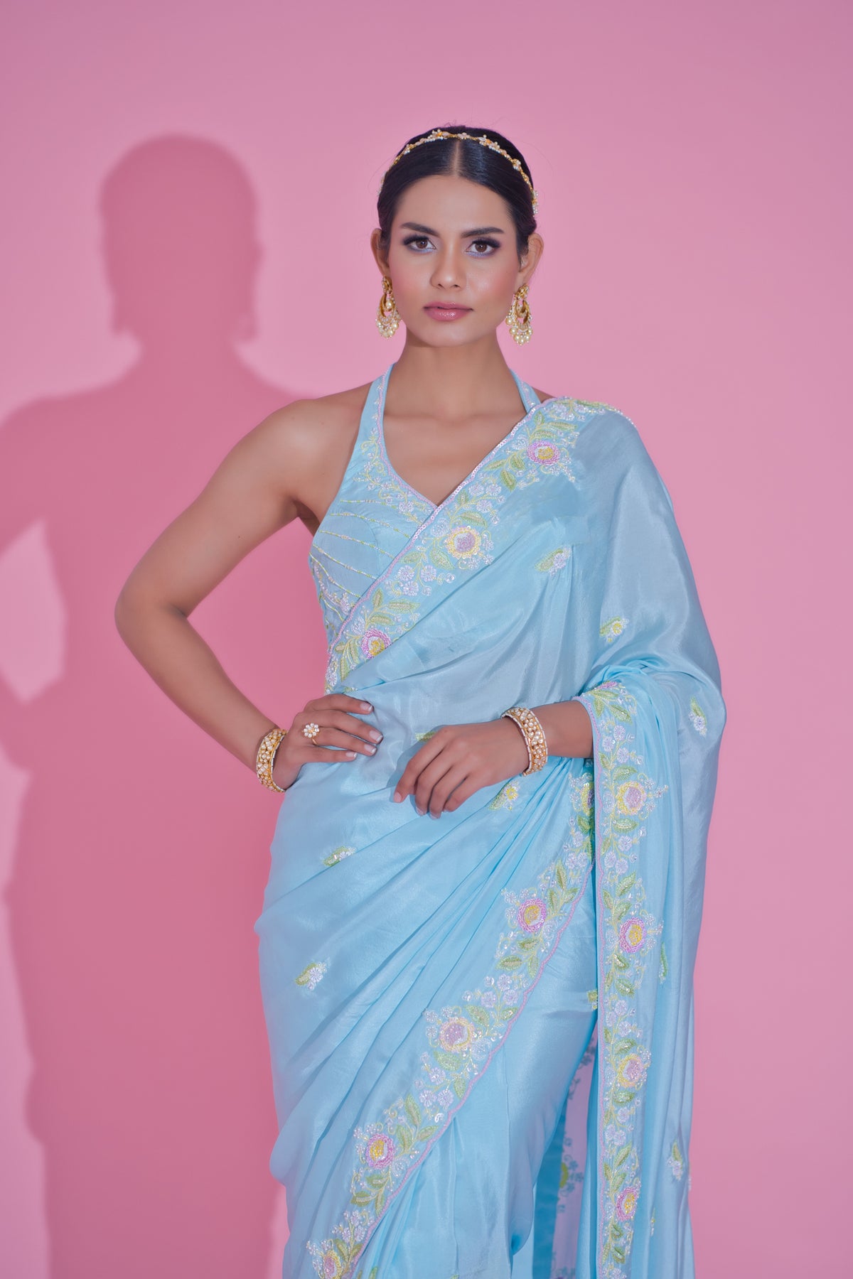 seher- powder blue sarre