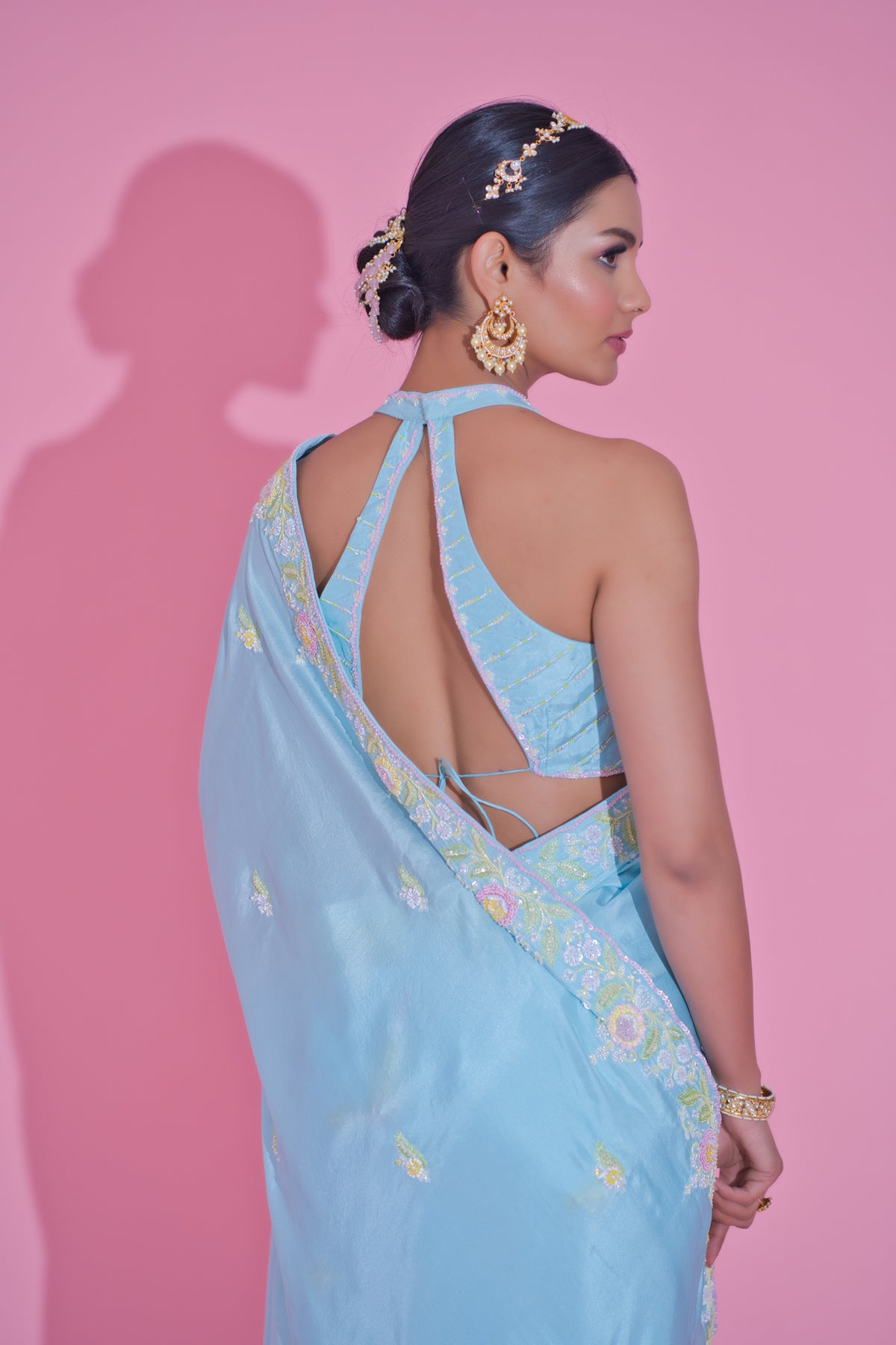 seher- powder blue sarre