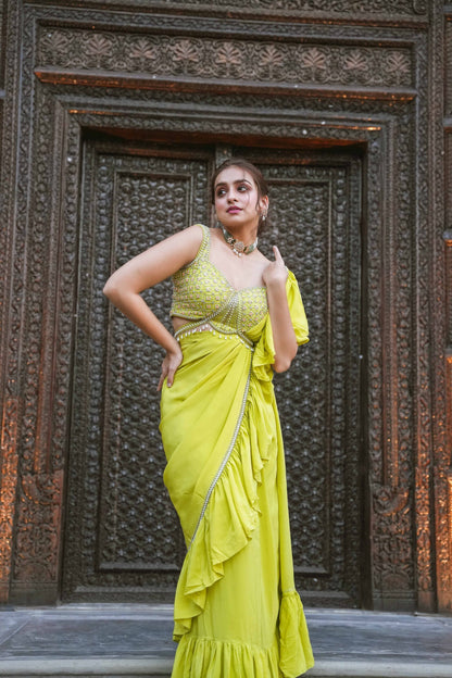EMERALD DRAPE Saree