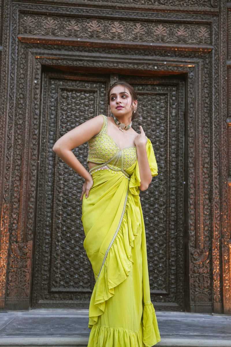 EMERALD DRAPE Saree