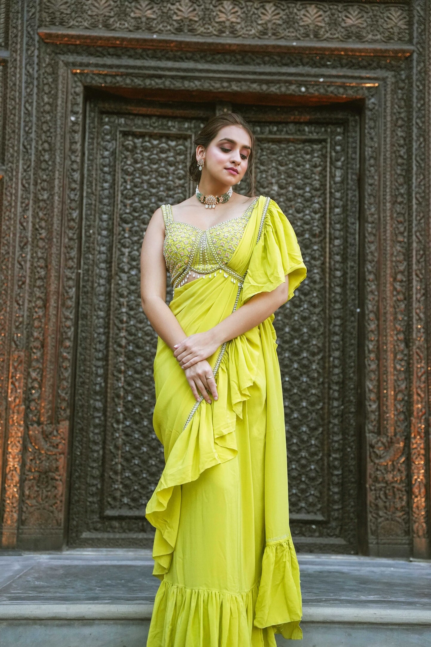EMERALD DRAPE Saree