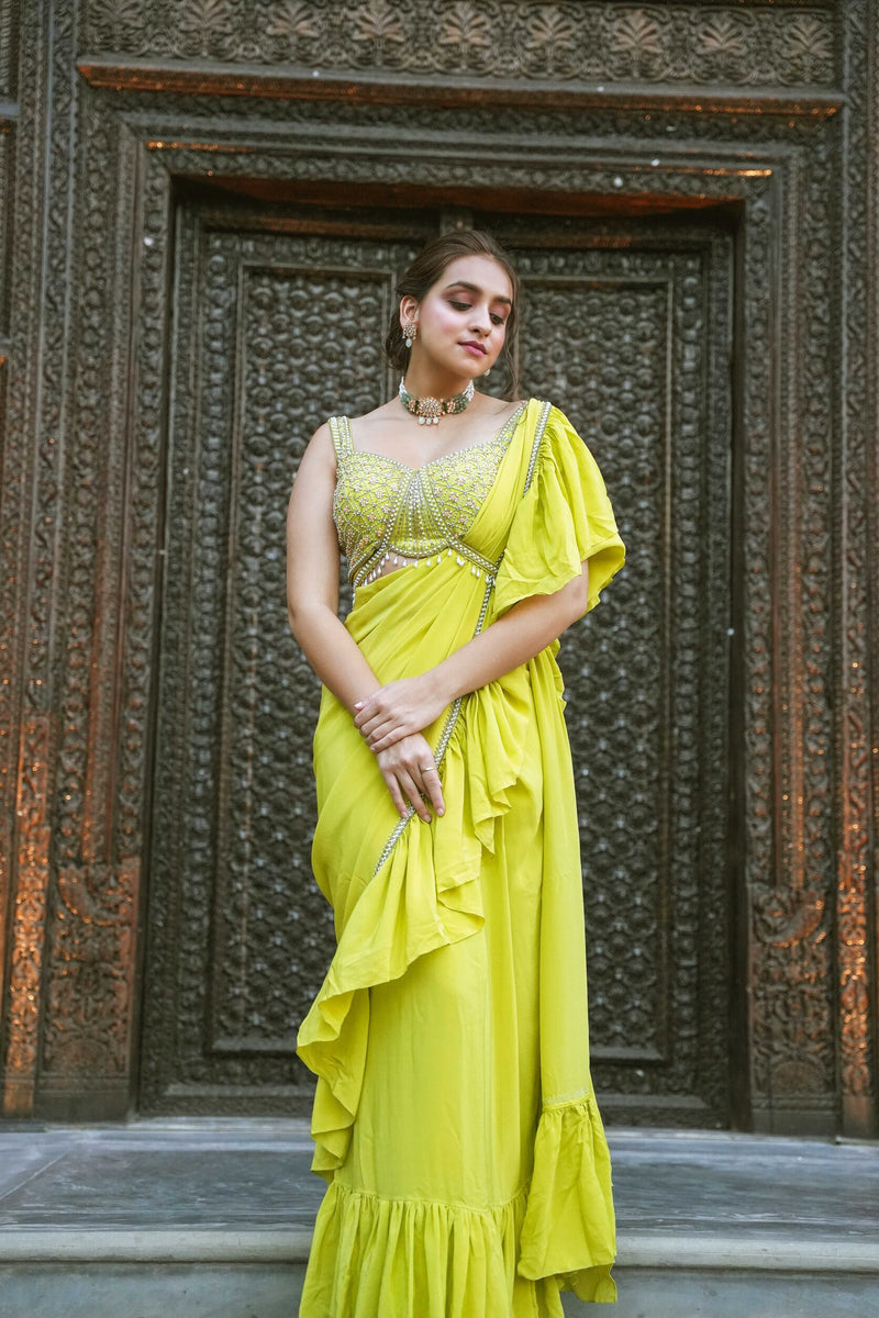 EMERALD DRAPE Saree