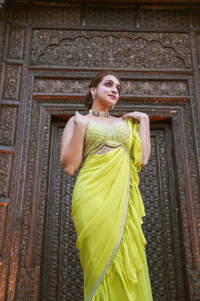EMERALD DRAPE Saree