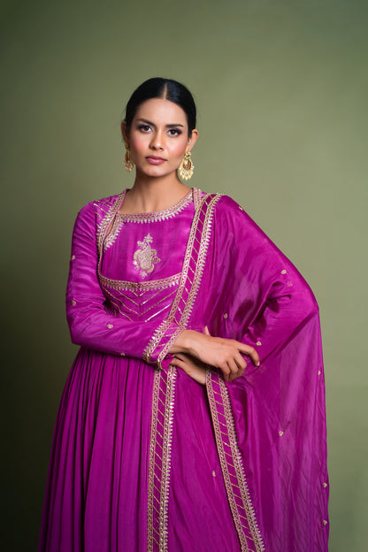 Inayat- Purpel Anarkali Suit