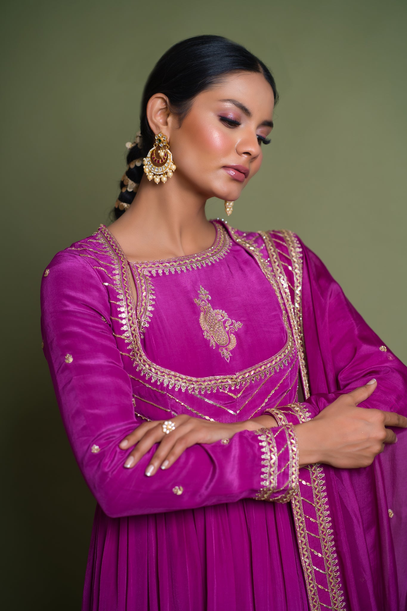 Inayat- Purpel Anarkali Suit