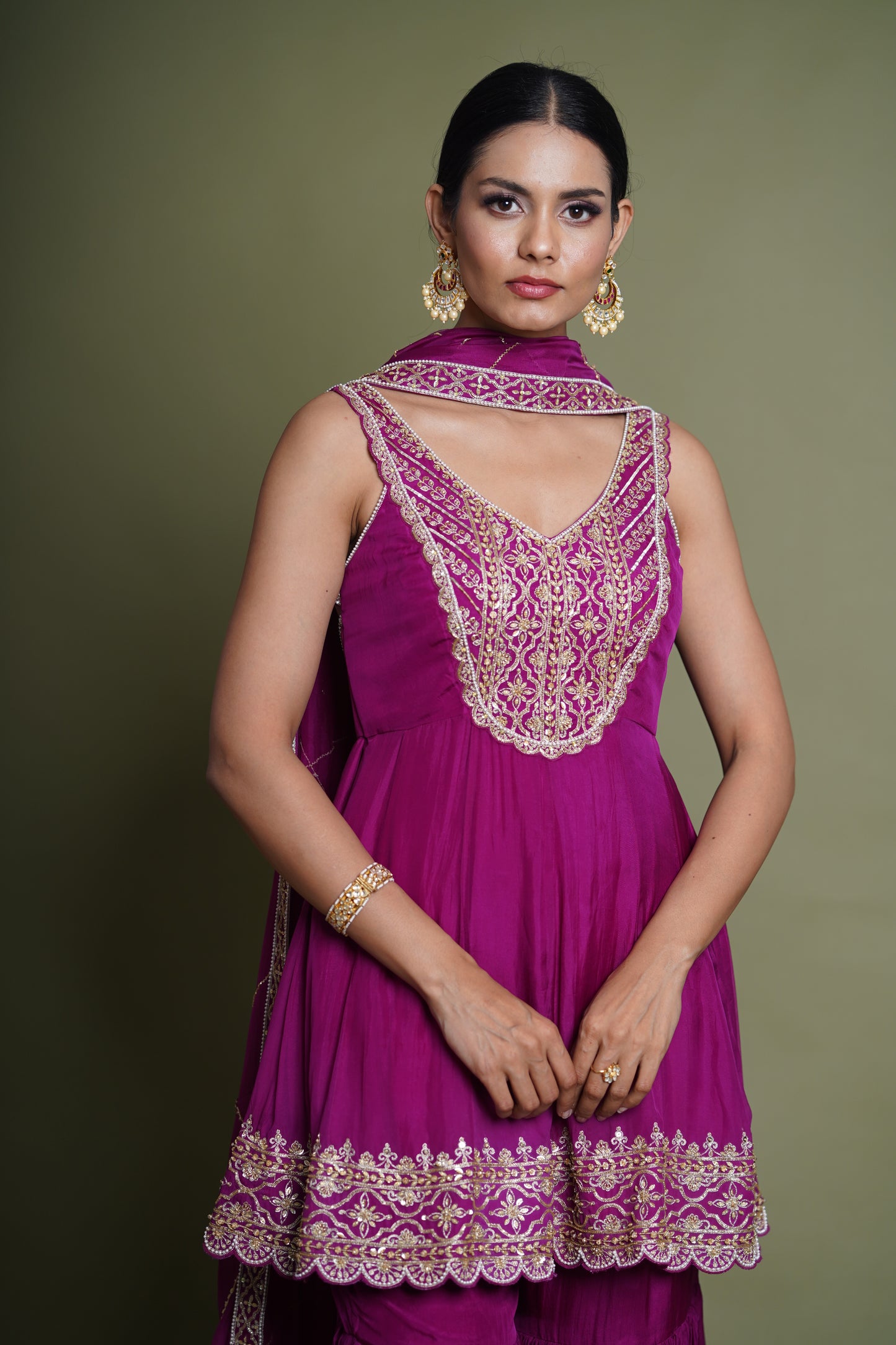 Inayat- Purpel Sharara Suit
