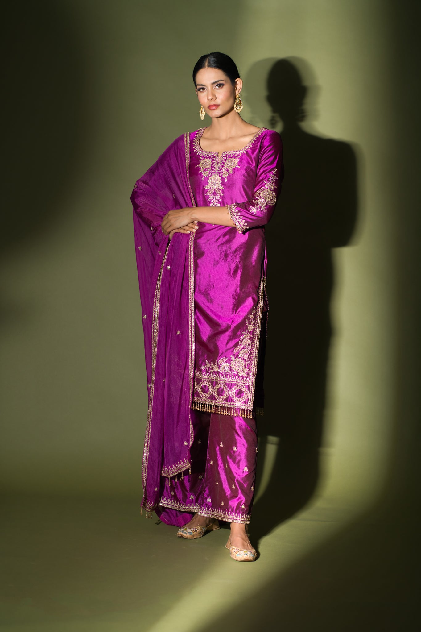 Inayat- Purpel Straight Suit