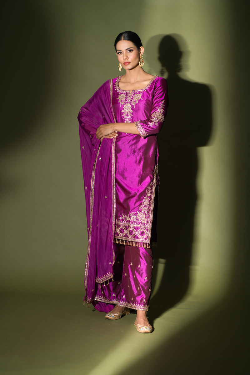 Inayat- Purpel Straight Suit
