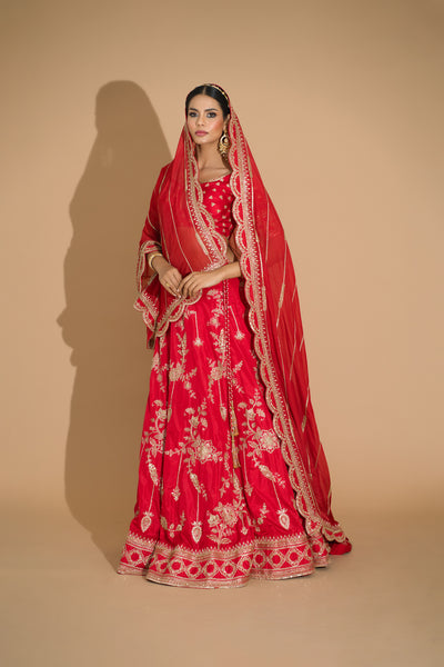 Khwabee- Red Lehnga Set