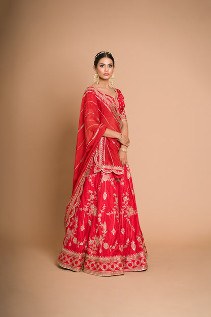 Khwabee- Red Lehnga Set