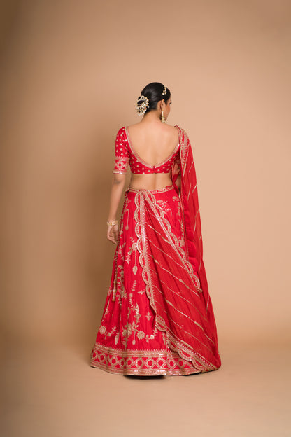 Khwabee- Red Lehnga Set