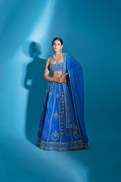 Seher- Sea Blue Lehnga Set