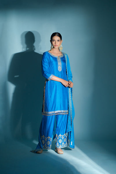 seher- Sea blue straight set