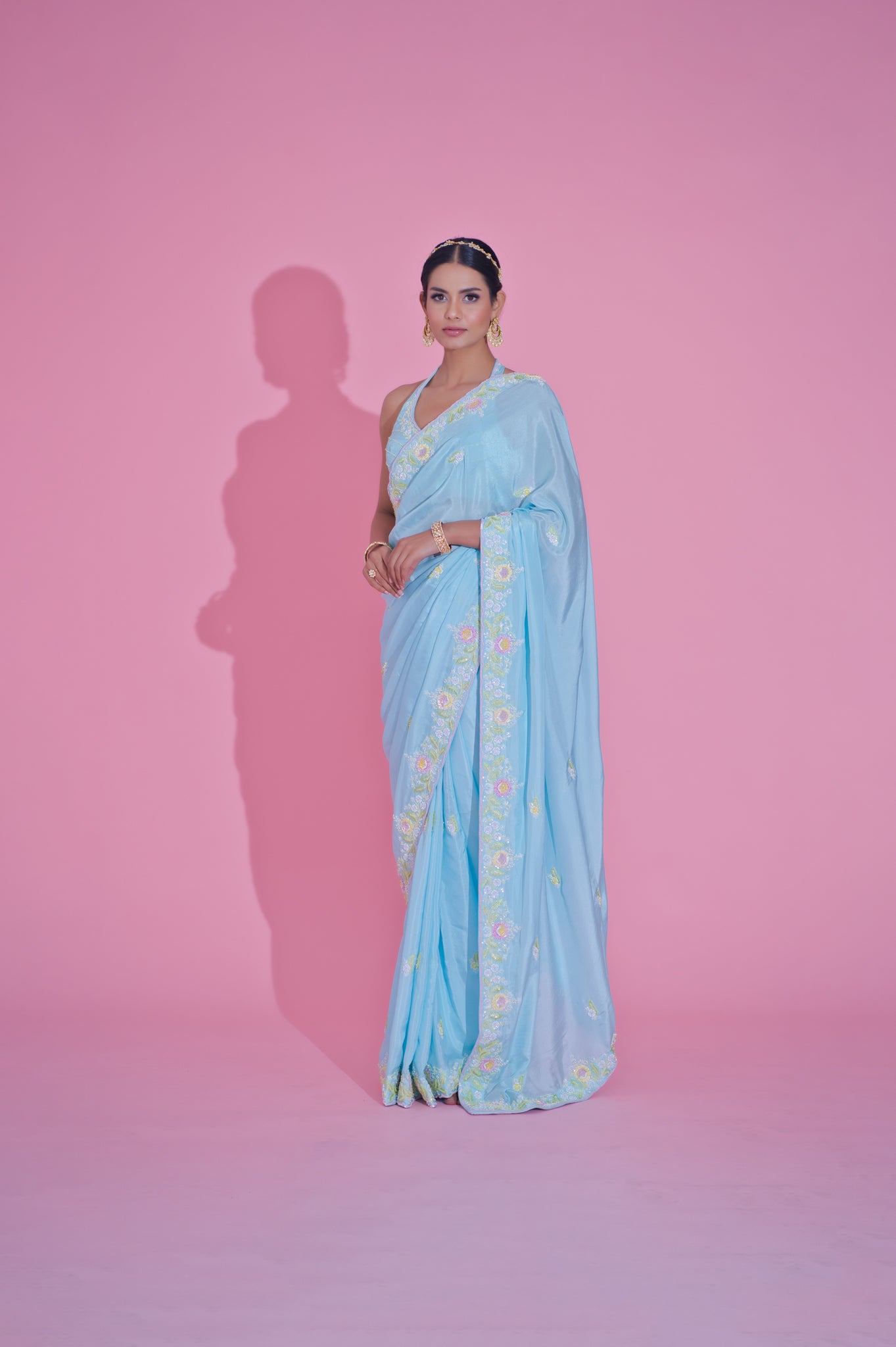 seher- powder blue sarre
