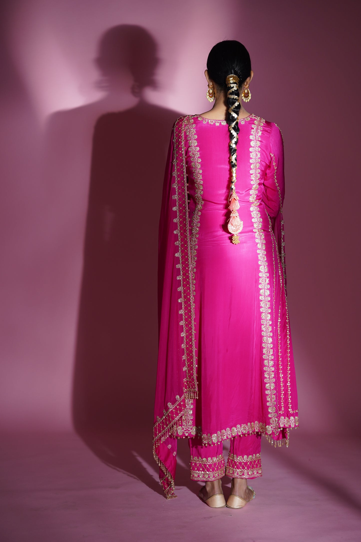 zuri- magenta pink anarkali suit set
