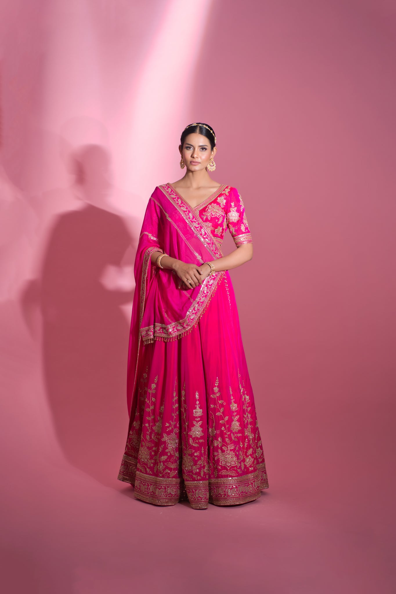 zuri- magenta pink lehnga set
