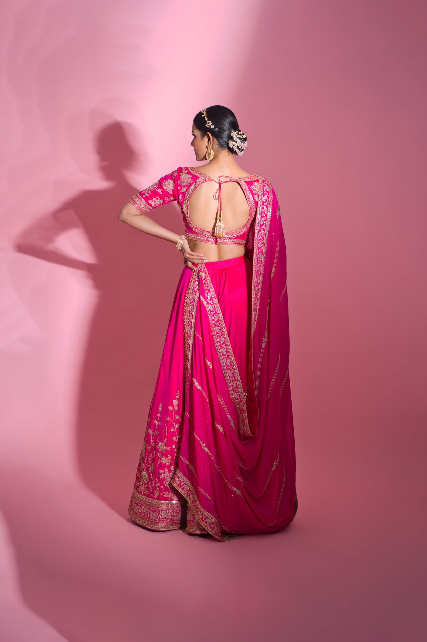 zuri- magenta pink lehnga set